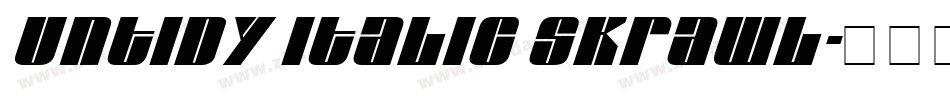 Untidy Italic Skrawl字体转换